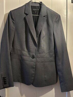 Jones NY navy/gray print blazer